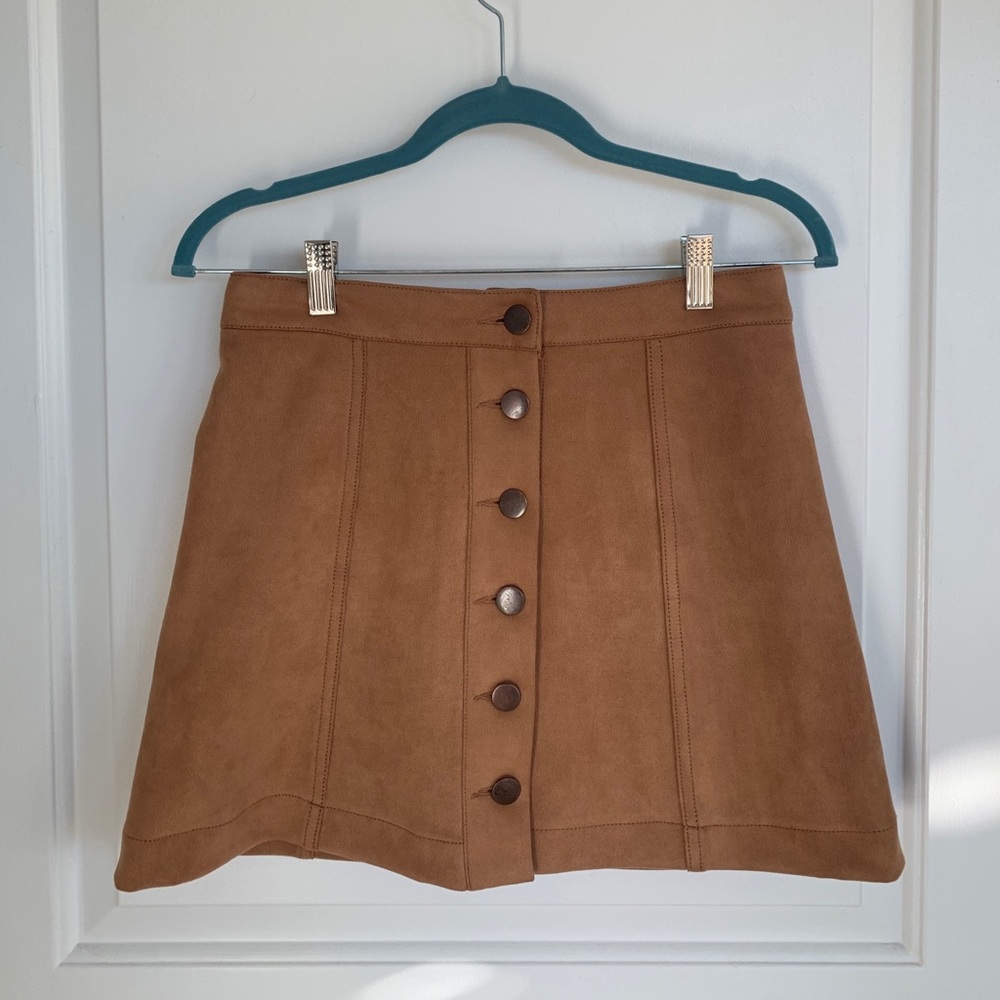 Tan suede skirt